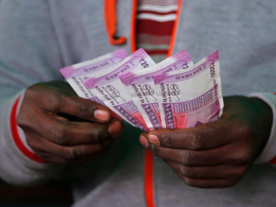 India rupee money cash