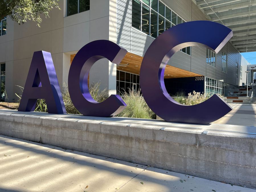 ACC sign on Austin Community College campus (KXAN Photo/Todd Bailey)