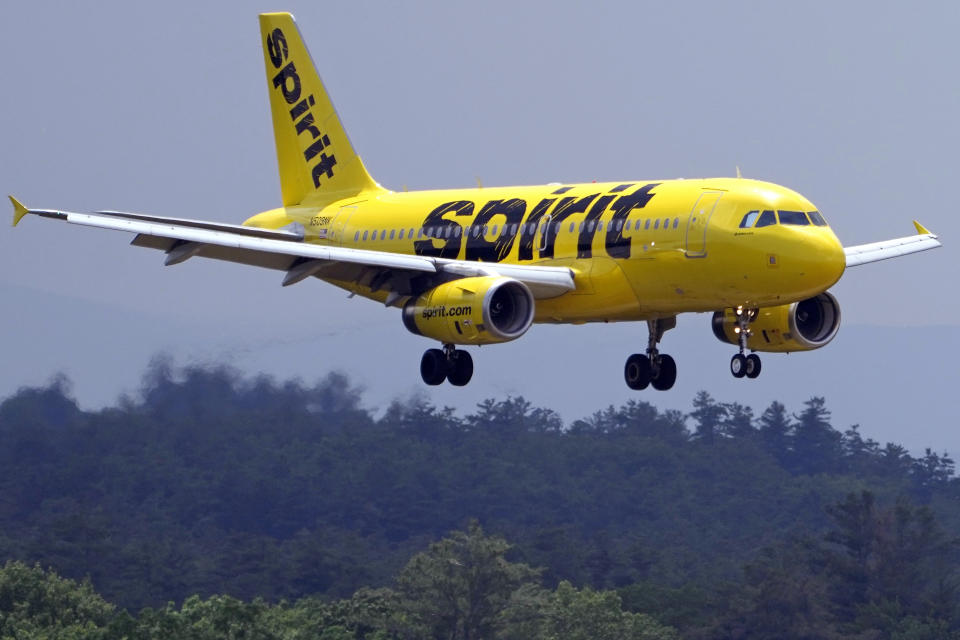 Spirit stock has dropped roughly 60% since Tuesday when a federal judge blocked its merger with JetBlue. (AP Photo/Charles Krupa, File)