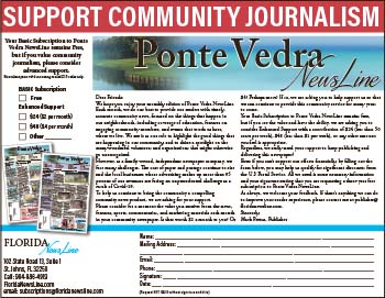 Support Community Journalism in Ponta Vedra NewsLine