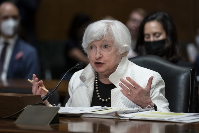 Janet Yellen at a hearing