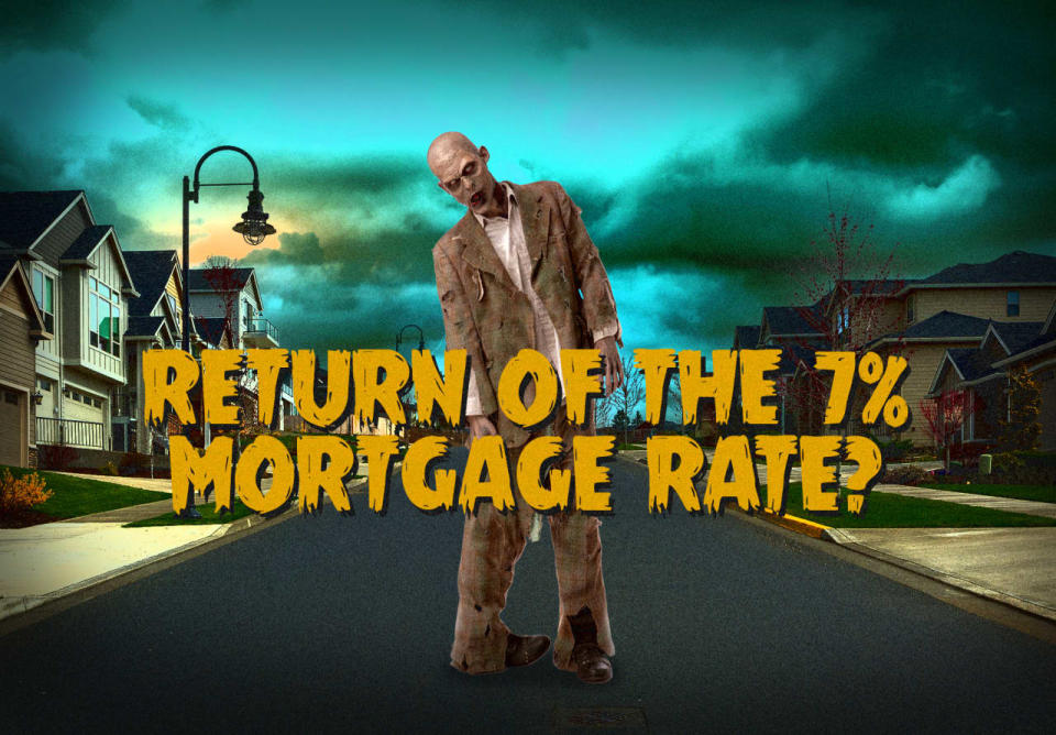 Some forecasters suggested that the 7% rate was dead and that the 30-year would go below 6% by the end of the year — but the 7% rate has come back to life.