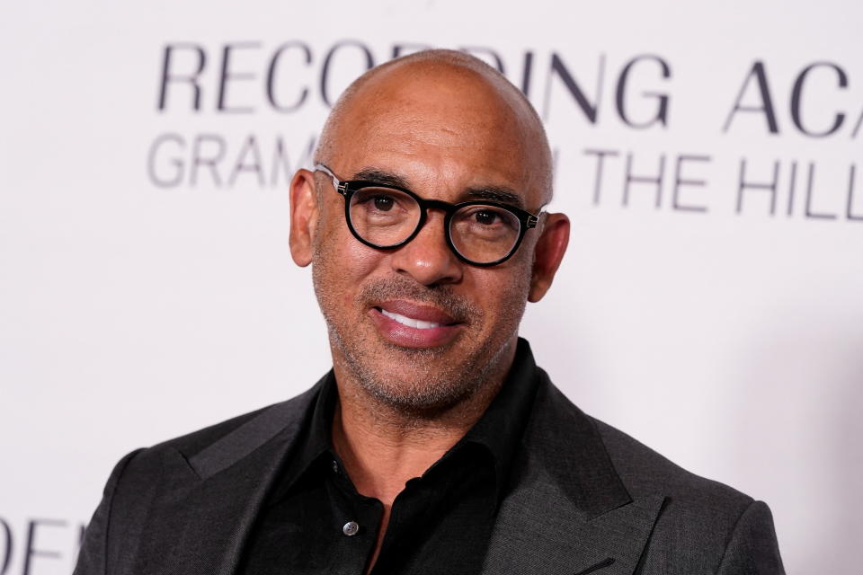 CEO of the Recording Academy Harvey Mason Jr. poses on the red carpet at the 21st Grammys on the Hill Awards in Washington, U.S., April 26, 2023. REUTERS/Elizabeth Frantz