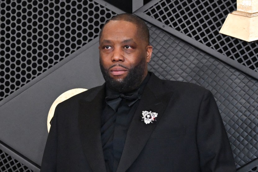 US rapper Killer Mike arrives for the 66th Annual Grammy Awards at the Crypto.com Arena in Los Angeles on February 4, 2024. (Photo by Robyn BECK / AFP) (Photo by ROBYN BECK/AFP via Getty Images)