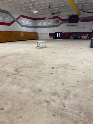 Due to flooding from Hurricane Ida, Leonia High School has had to replace its gym floor, as well as all flooring on the first floor of the school building.
