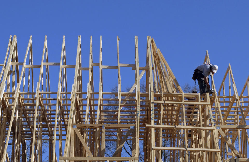 Builders have benefited from a lack of inventory in the existing home market, which has pushed some buyers to consider new builds. (AP Photo/Chuck Burton)