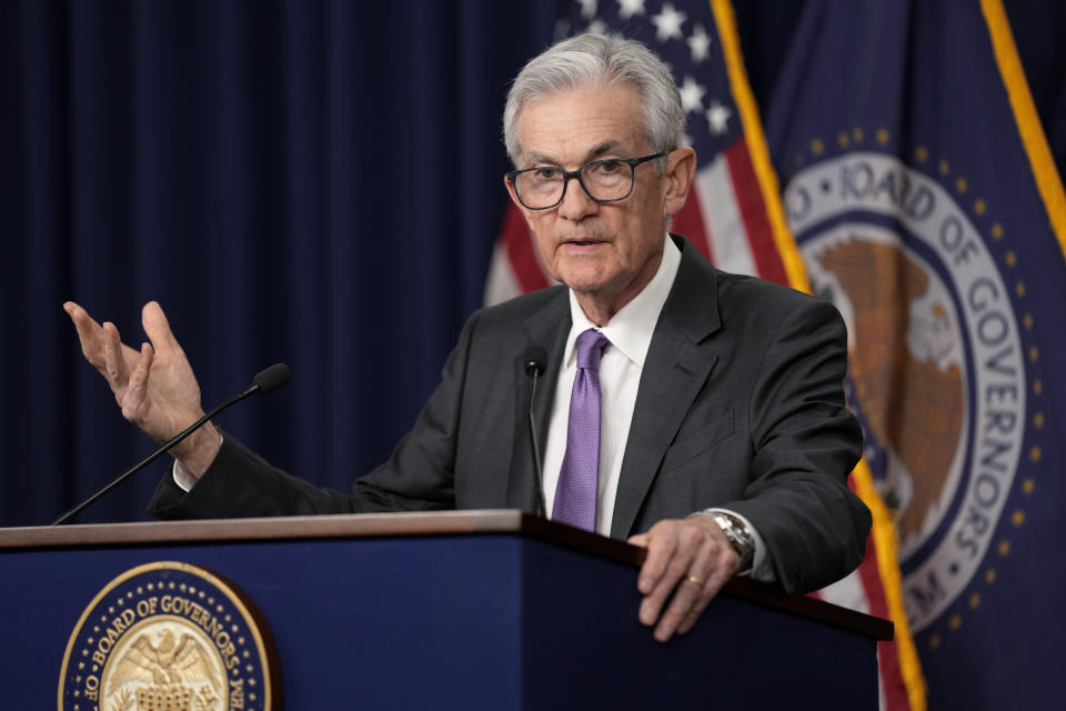Federal Reserve Board Chair Jerome Powell speaks during a news conference the Federal Reserve in Washington, Wednesday, March 20, 2024. (AP Photo/Susan Walsh)