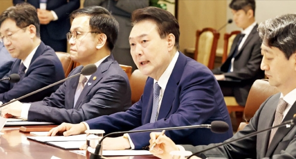 President Yoon Suk-yeol speaks at the 2nd Economic Issue Review Meeting held at the Presidential Office in Yongsan on May 23.