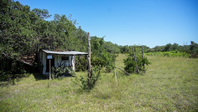 A former hunting cabin still stands on the grounds of the Castletop property. On Tuesday, May 14, 2024. Using funds from the parks bond approved by voters last year, Travis County recently paid $40 million for the 475-acre Castletop property. As an alternative to housing, the property will be converted into parkland adjacent to Milton Reimers Ranch Park.