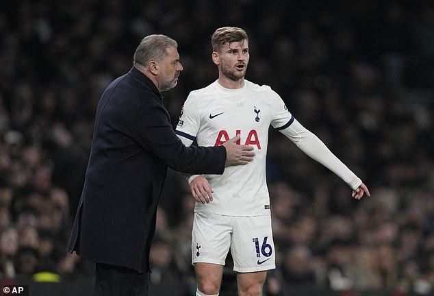 Ange Postecoglou was delighted with the contribution that Werner made at Tottenham