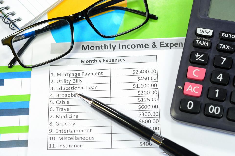 Managing monthly expenses and personal finance.