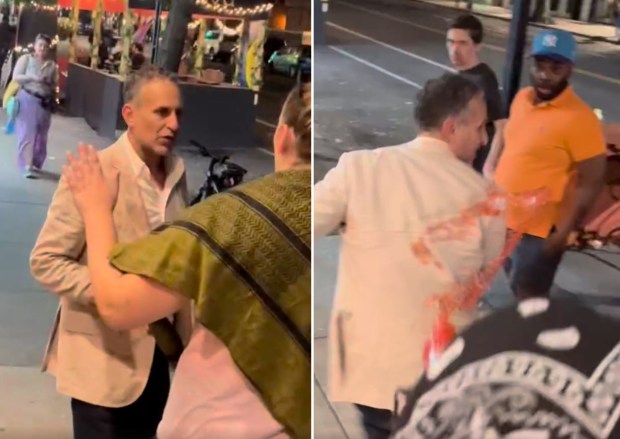 Previously unseen video of the start of the crazed attack shows banker Jonathan Kaye going after a group of Brooklyn Pride attendees on June 8, 2024. (Obtained by Daily News)