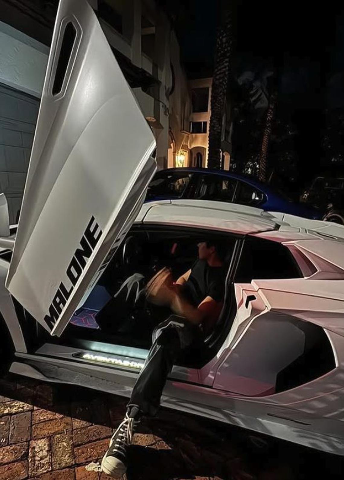 Malone Lam with his Lamborghini.