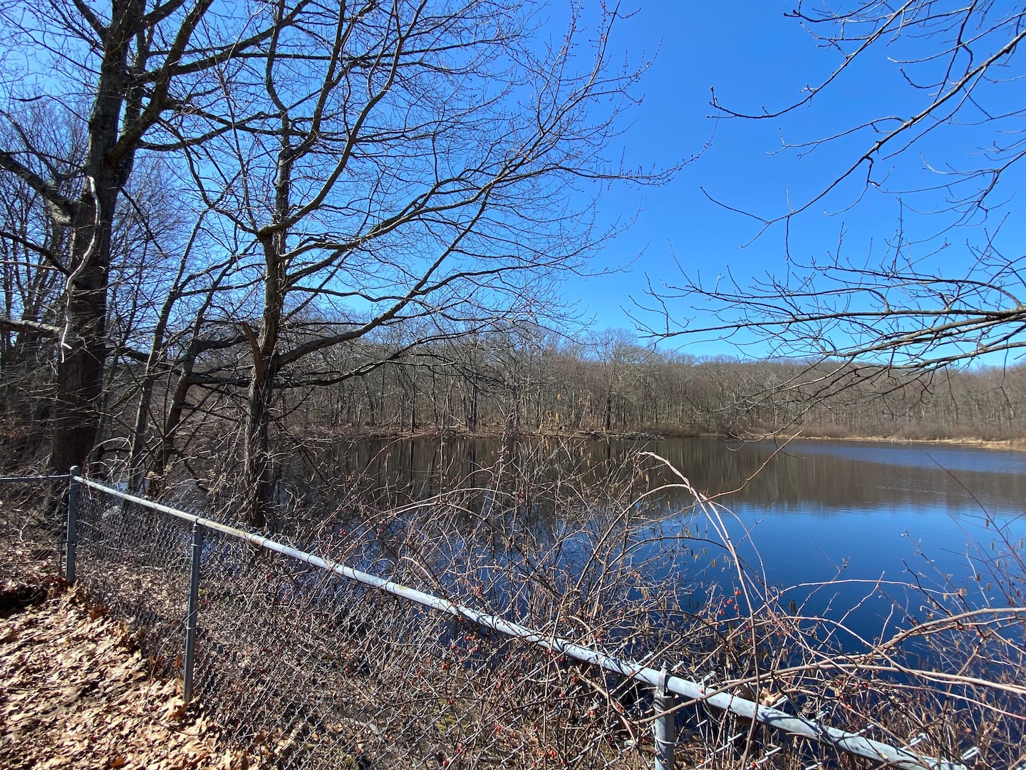 The 31-acre site on George Waterman Road in Johnston, R.I., features a pond.