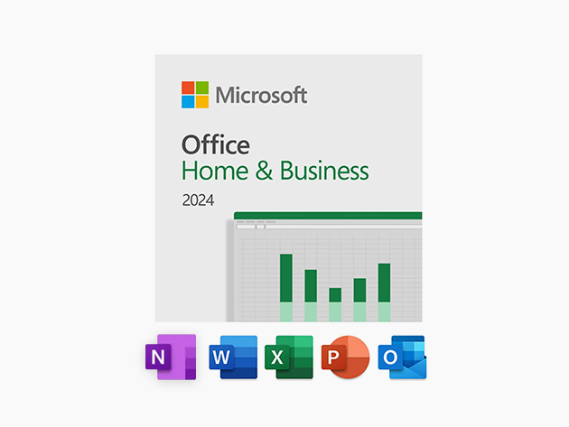 Product card image for Microsoft Office 2024 Home & Business for Mac or PC Lifetime License Stack Commerce sponsored deal