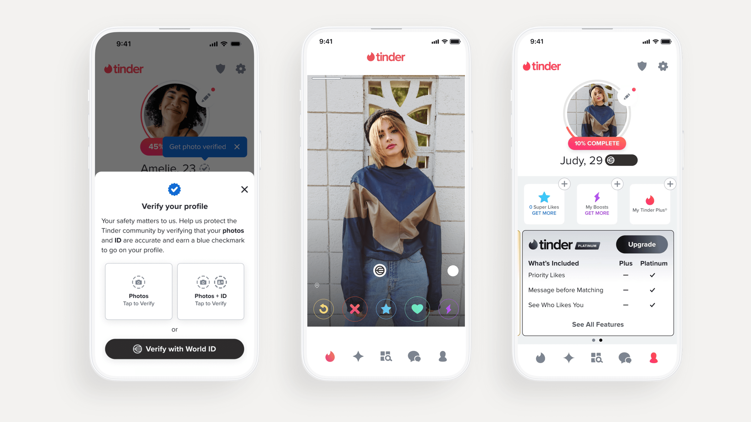 World ID will be added as an account verification option in Tinder.