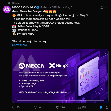 Mecca tweet