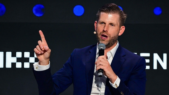 Eric Trump, the Trump Organization executive vice-president, participates in a session during the Token 2049 crypto conference in Dubai on May 1, 2025. (Photo by Giuseppe CACACE / AFP)(AFP) Eric Trump, the Trump Organization executive vice-president, participates in a session during the Token 2049 crypto conference in Dubai on May 1, 2025. (Photo by Giuseppe CACACE / AFP)(AFP)