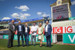 The six partners behind Midlands SME Finance at the Edgbaston launch