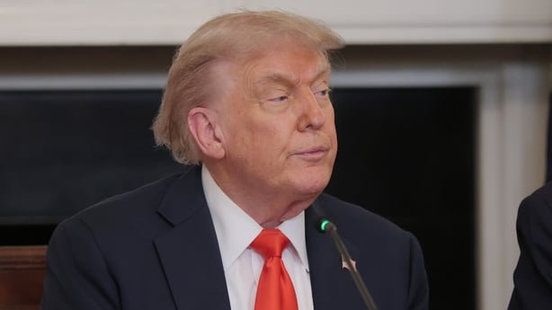 WASHINGTON, DC - JUNE 05: U.S. President Donald Trump speaks at a roundtable in the State Dining Room at the White House on June 05, 2025 in Washington, DC. Trump held the roundtable for members of the Fraternal Order of Police. (Photo by Anna Moneymaker/Getty Images)