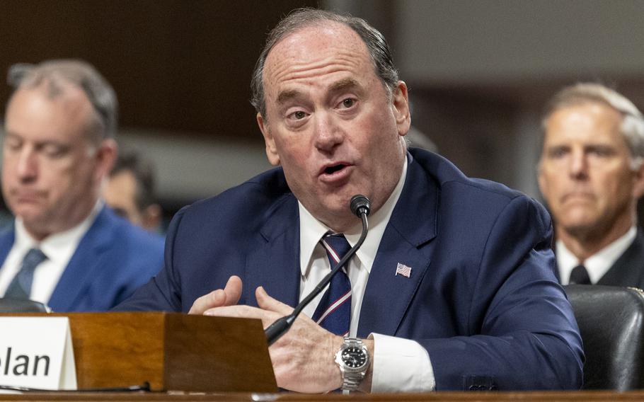 John Phelan speaks at a hearing.