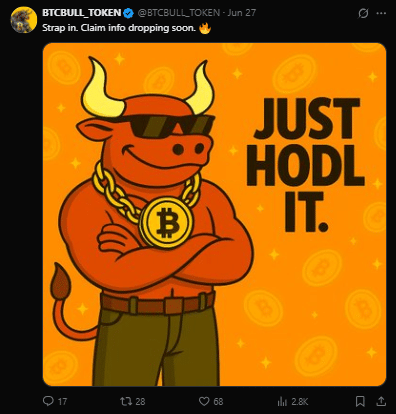 BTC bull token tweet