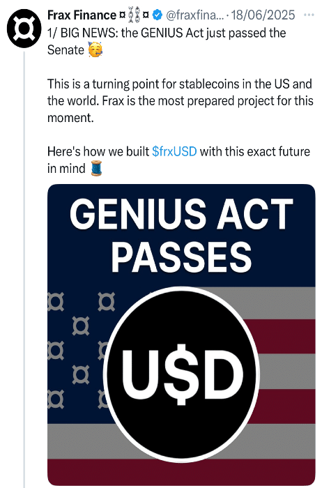 FRAX Tweet