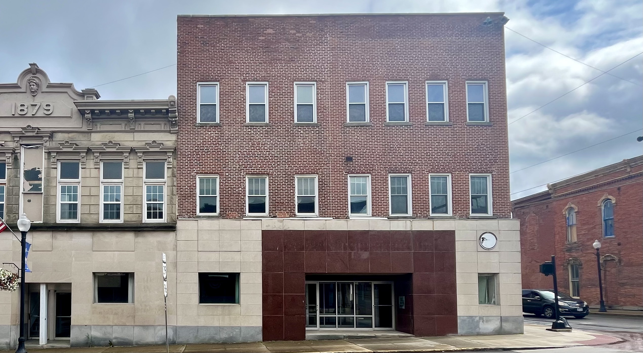 brick and stone building facade