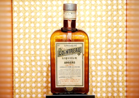 A bottle of Cointreau is displayed at the Carre Cointreau at the Cointreau distillery in Saint-Barthelemy-d'Anjou