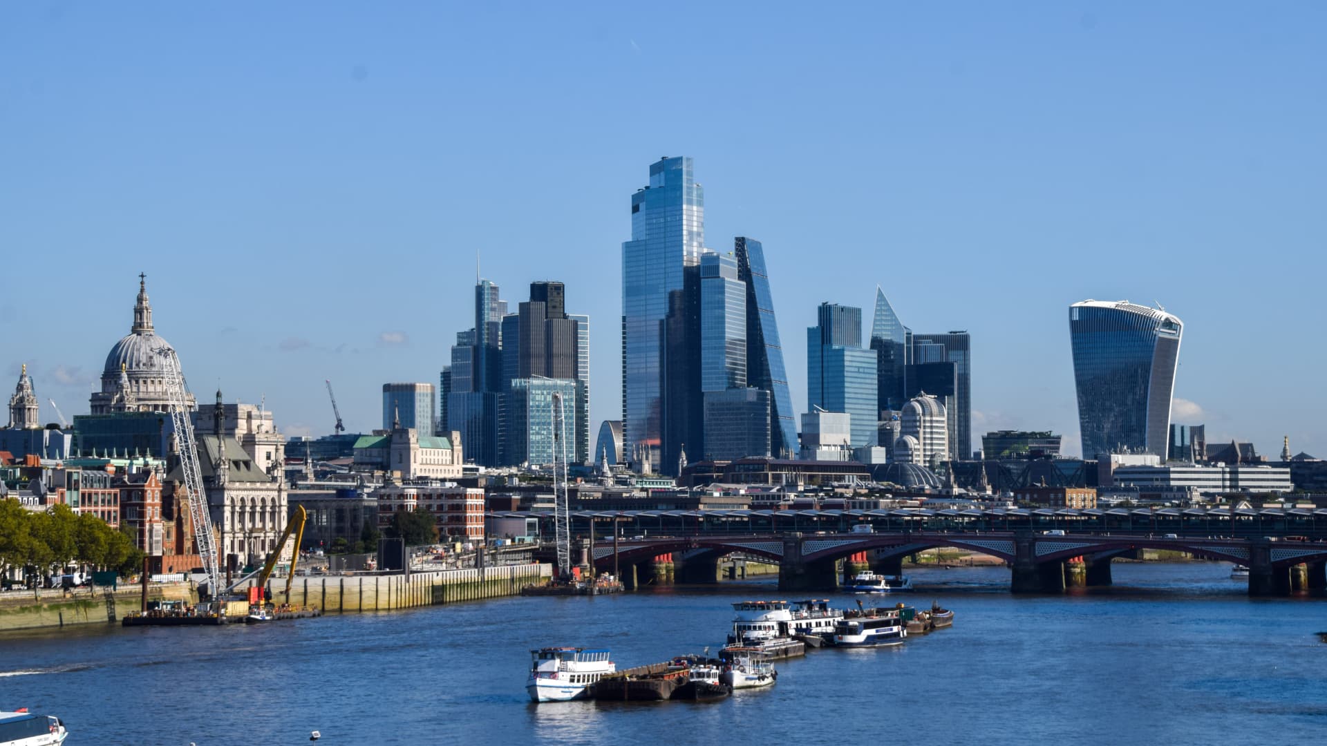 General view of the City of London skyline, the capital's financial district, in October.