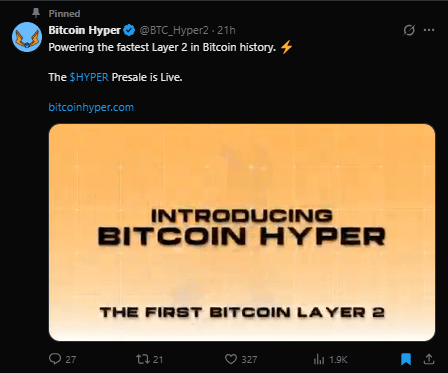 Bitcoin hyper tweet
