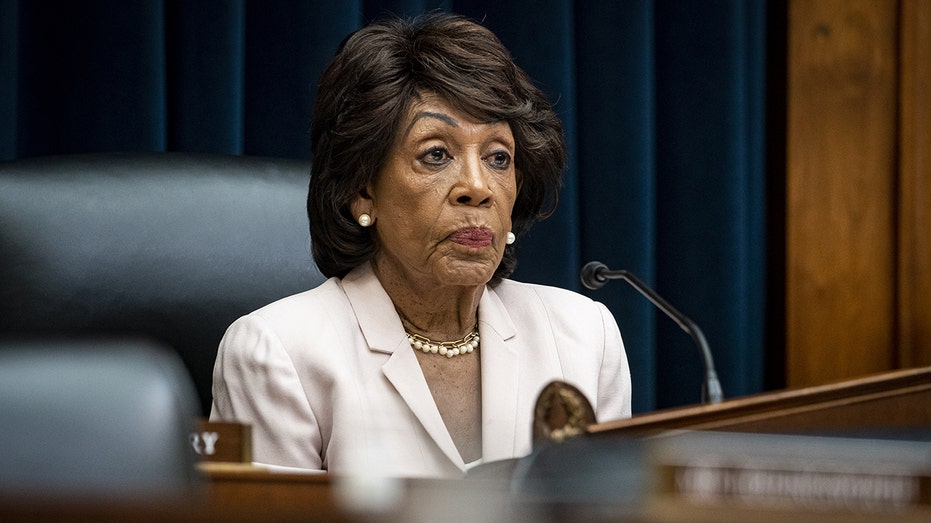 Rep. Maxine Waters closeup in hearing
