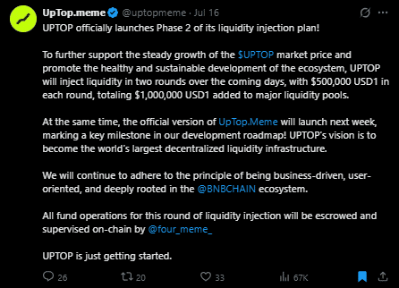 Uptop tweet