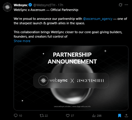 Websync tweet