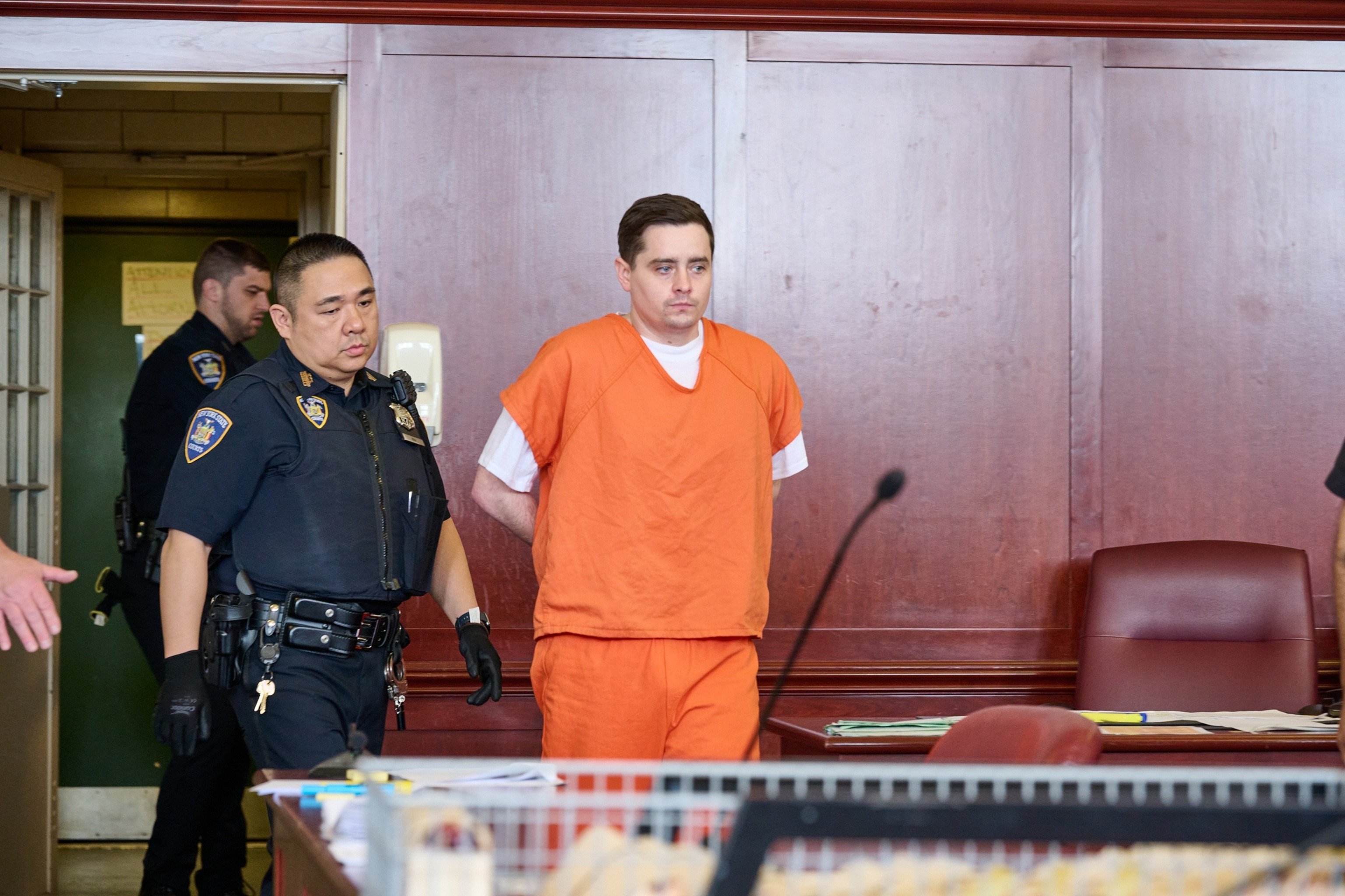 PHOTO: John Woeltz is arraigned in Manhattan Supreme Court, June 11  2025, in News York.