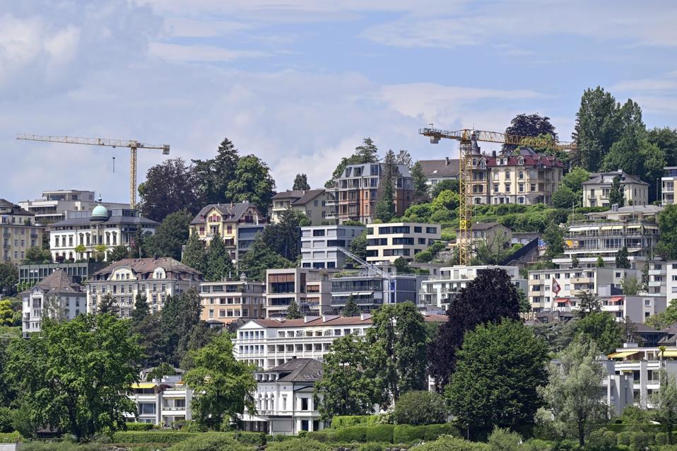 Development on a slope Multi-family houses