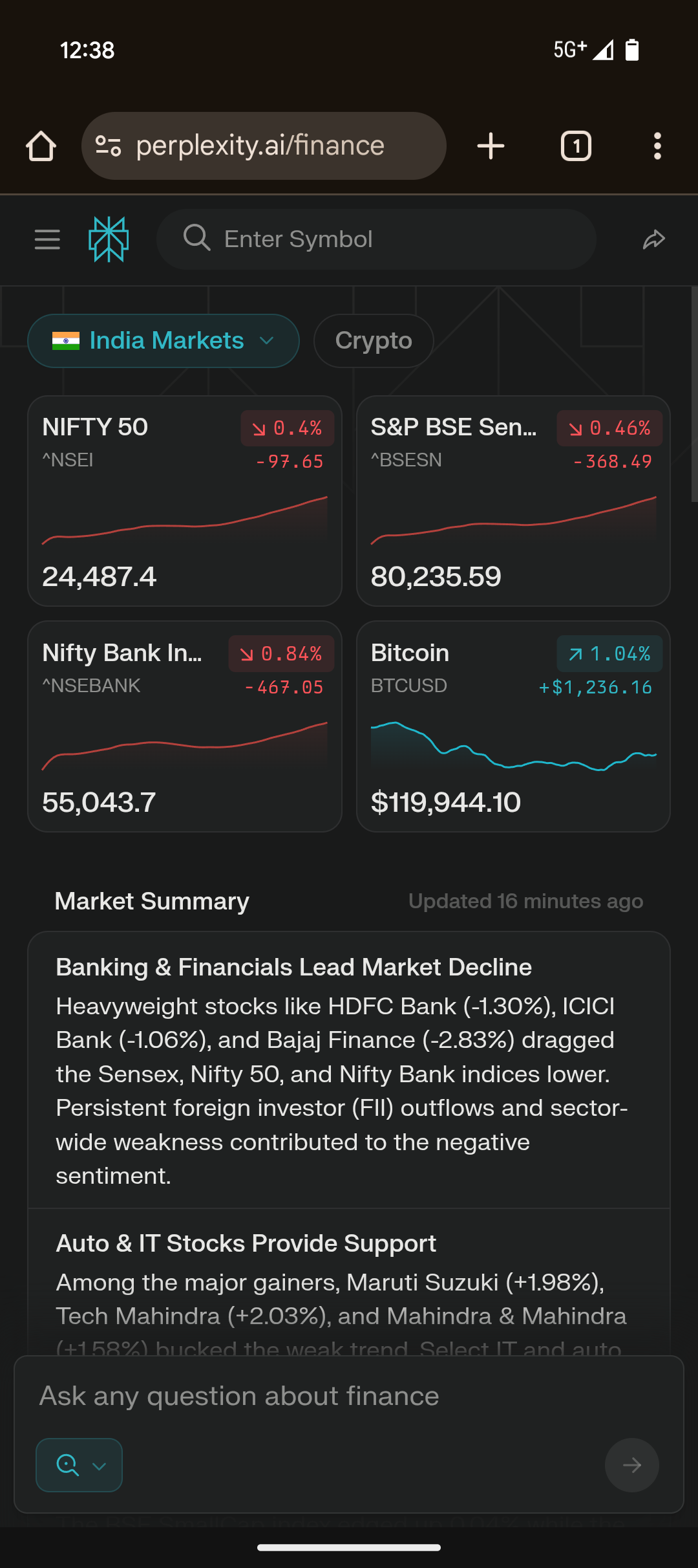 Perplexity Finance