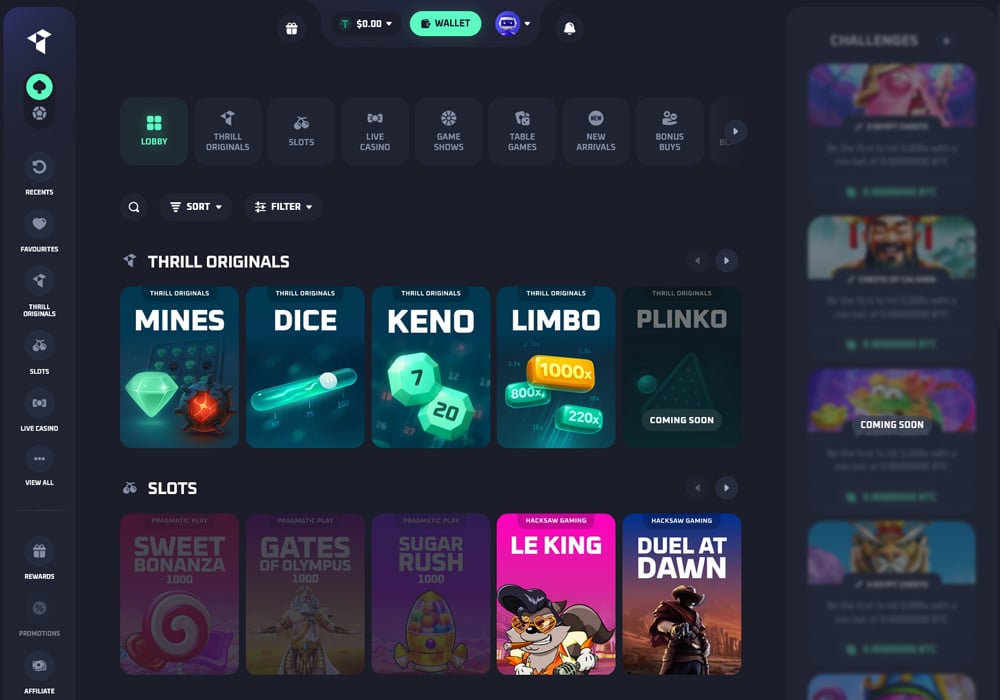 Thrill Homepage